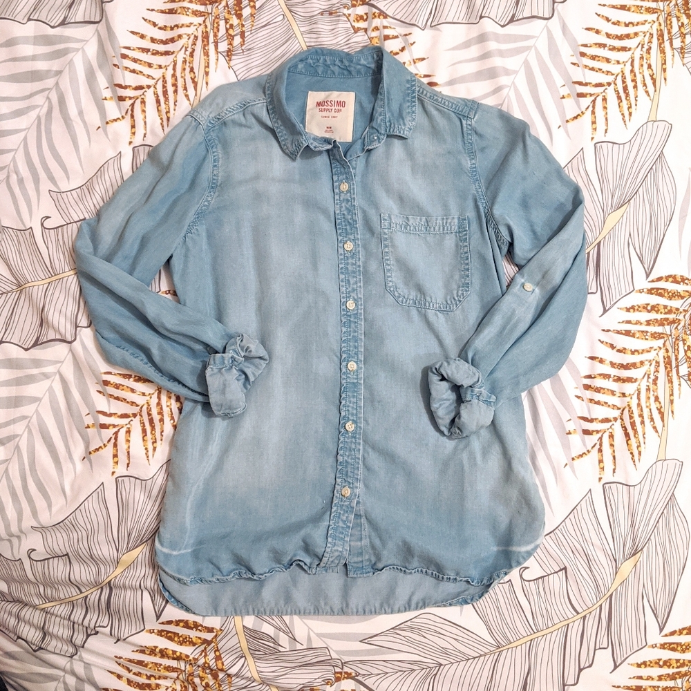 Super Soft Denim Button Down Shirt